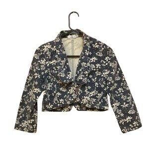 That's is Women's Vintage / Short Blazer Jacket Floral Print Long Sleeves Sz M